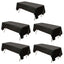 5 - Pack Plastic Table Covers Black Rectangle - Reliable PVC Disposable Covers for Gatherings 54"x108" - Linen Luxes