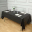 5 - Pack Plastic Table Covers Black Rectangle - Reliable PVC Disposable Covers for Gatherings 54"x108" - Linen Luxes