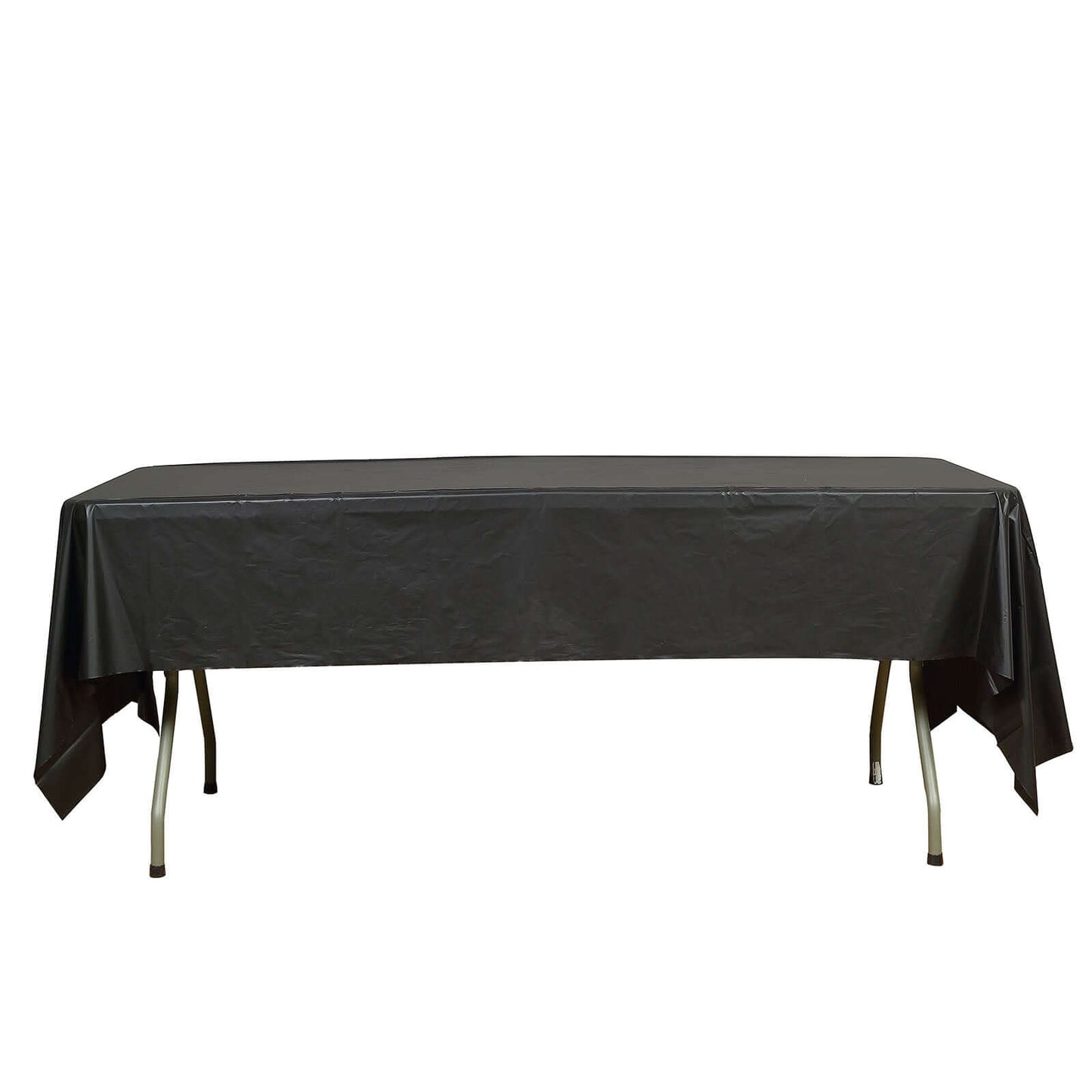 5 - Pack Plastic Table Covers Black Rectangle - Reliable PVC Disposable Covers for Gatherings 54"x108" - Linen Luxes