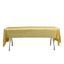 5 - Pack Plastic Table Covers Gold Rectangle - Reliable PVC Disposable Covers for Gatherings 54"x108" - Linen Luxes