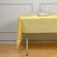 5 - Pack Plastic Table Covers Gold Rectangle - Reliable PVC Disposable Covers for Gatherings 54"x108" - Linen Luxes