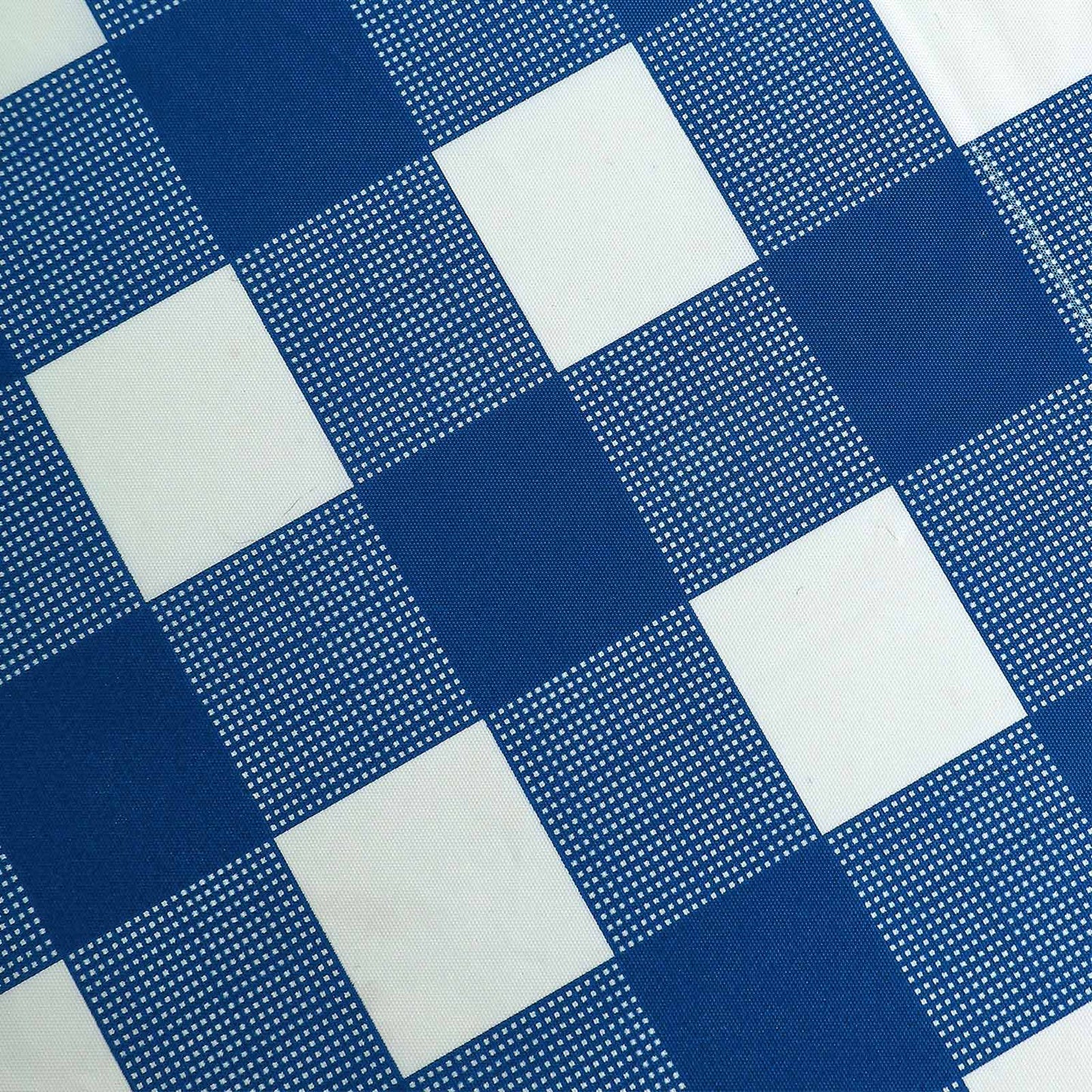 5 - Pack Plastic Table Covers Navy Blue Checkered Rectangle - Durable PVC Disposable Covers for Events 54"x108" - Linen Luxes