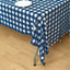 5 - Pack Plastic Table Covers Navy Blue Checkered Rectangle - Durable PVC Disposable Covers for Events 54"x108" - Linen Luxes