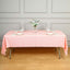 5 - Pack Plastic Table Covers Pink Checkered Rectangle - Durable PVC Disposable Covers for Events 54"x108" - Linen Luxes