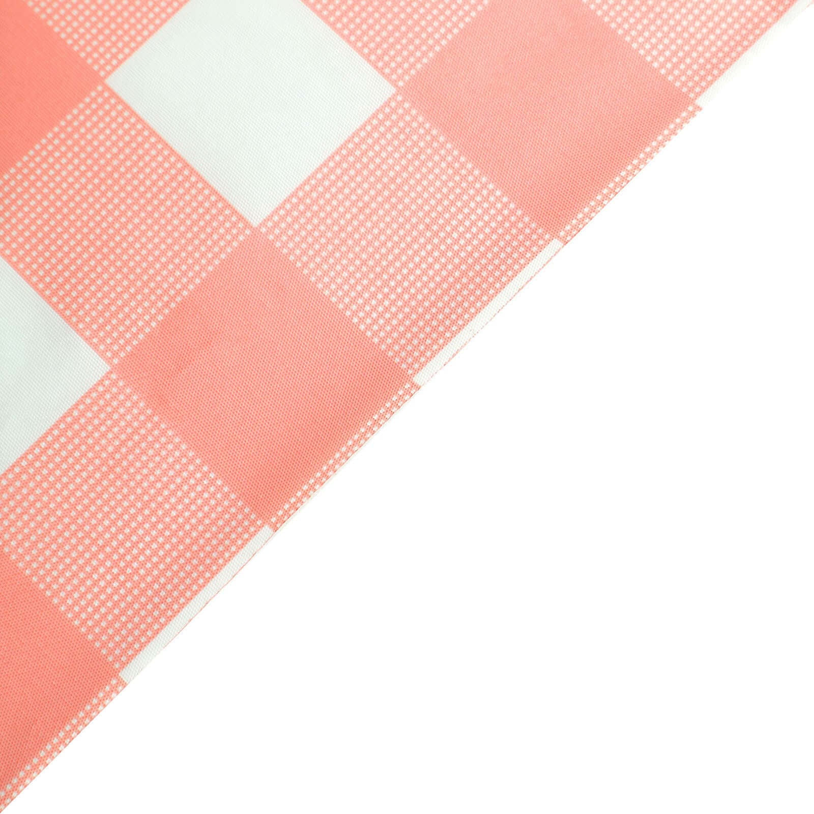 5 - Pack Plastic Table Covers Pink Checkered Rectangle - Durable PVC Disposable Covers for Events 54"x108" - Linen Luxes
