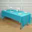 5 - Pack Plastic Table Covers Turquoise Rectangle - Reliable PVC Disposable Covers for Gatherings 54"x108" - Linen Luxes