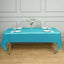 5 - Pack Plastic Table Covers Turquoise Rectangle - Reliable PVC Disposable Covers for Gatherings 54"x108" - Linen Luxes