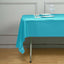 5 - Pack Plastic Table Covers Turquoise Rectangle - Reliable PVC Disposable Covers for Gatherings 54"x108" - Linen Luxes
