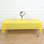 5 - Pack Plastic Table Covers Yellow Rectangle - Reliable PVC Disposable Covers for Gatherings 54"x108" - Linen Luxes