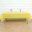 5 - Pack Plastic Table Covers Yellow Rectangle - Reliable PVC Disposable Covers for Gatherings 54"x108" - Linen Luxes