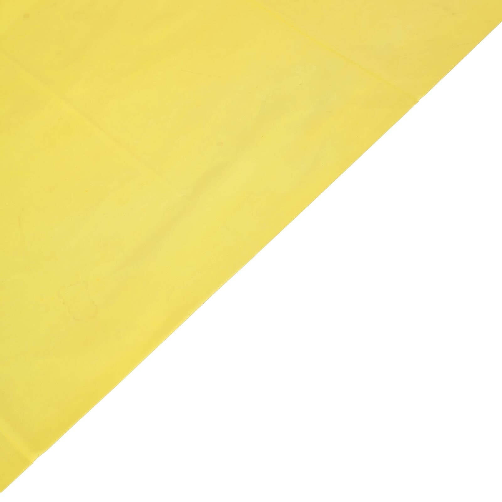 5 - Pack Plastic Table Covers Yellow Rectangle - Reliable PVC Disposable Covers for Gatherings 54"x108" - Linen Luxes