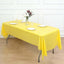 5 - Pack Plastic Table Covers Yellow Rectangle - Reliable PVC Disposable Covers for Gatherings 54"x108" - Linen Luxes