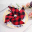 5 Pack Polyester 15"x15" Napkins Black/Red Buffalo Plaid Gingham Style Cloth Napkins - Linen Luxes