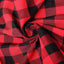 5 Pack Polyester 15"x15" Napkins Black/Red Buffalo Plaid Gingham Style Cloth Napkins - Linen Luxes