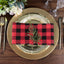 5 Pack Polyester 15"x15" Napkins Black/Red Buffalo Plaid Gingham Style Cloth Napkins - Linen Luxes