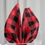 5 Pack Polyester 15"x15" Napkins Black/Red Buffalo Plaid Gingham Style Cloth Napkins - Linen Luxes