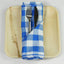 5 Pack Polyester 15"x15" Napkins Blue/White Buffalo Plaid Gingham Style Cloth Napkins - Linen Luxes