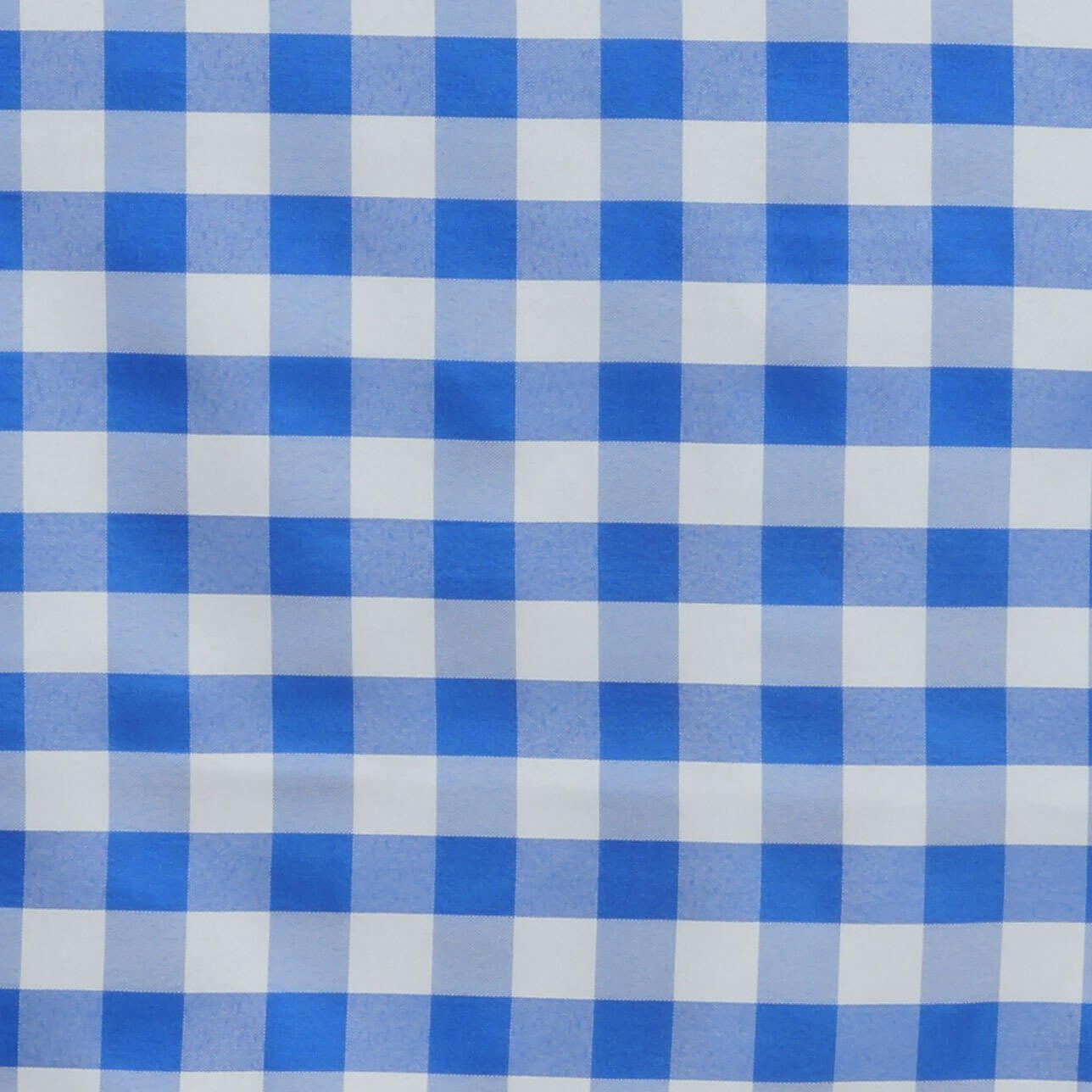 5 Pack Polyester 15"x15" Napkins Blue/White Buffalo Plaid Gingham Style Cloth Napkins - Linen Luxes