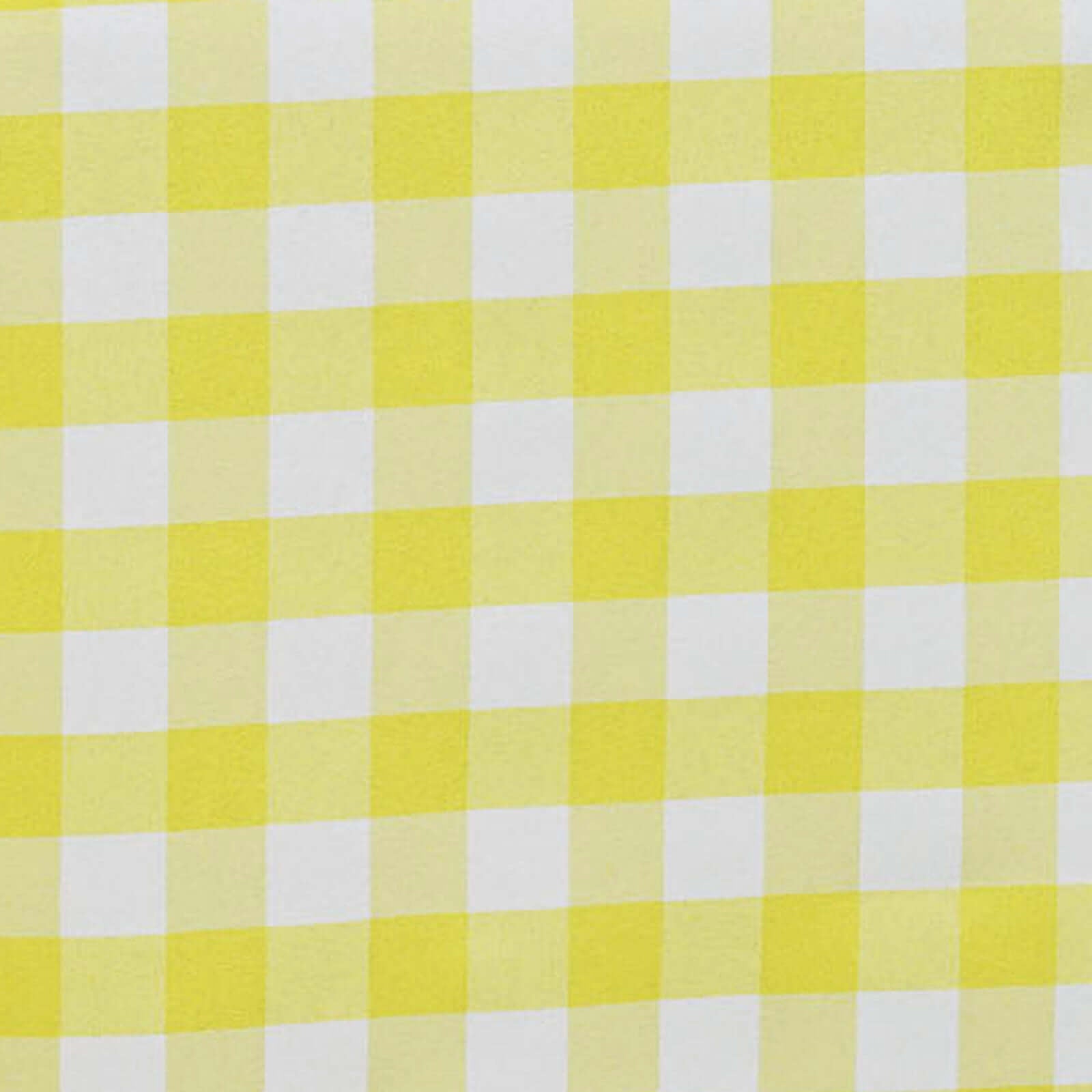 5 Pack Polyester 15"x15" Napkins Yellow/White Buffalo Plaid Gingham Style Cloth Napkins - Linen Luxes