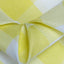 5 Pack Polyester 15"x15" Napkins Yellow/White Buffalo Plaid Gingham Style Cloth Napkins - Linen Luxes