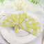 5 Pack Polyester 15"x15" Napkins Yellow/White Buffalo Plaid Gingham Style Cloth Napkins - Linen Luxes