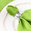 5 Pack Polyester 17"x17" Napkins Apple Green - Durable & Wrinkle Resistant Dinner Napkins - Linen Luxes