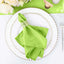 5 Pack Polyester 17"x17" Napkins Apple Green - Durable & Wrinkle Resistant Dinner Napkins - Linen Luxes