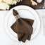 5 Pack Polyester 17"x17" Napkins Chocolate - Durable & Wrinkle Resistant Dinner Napkins - Linen Luxes