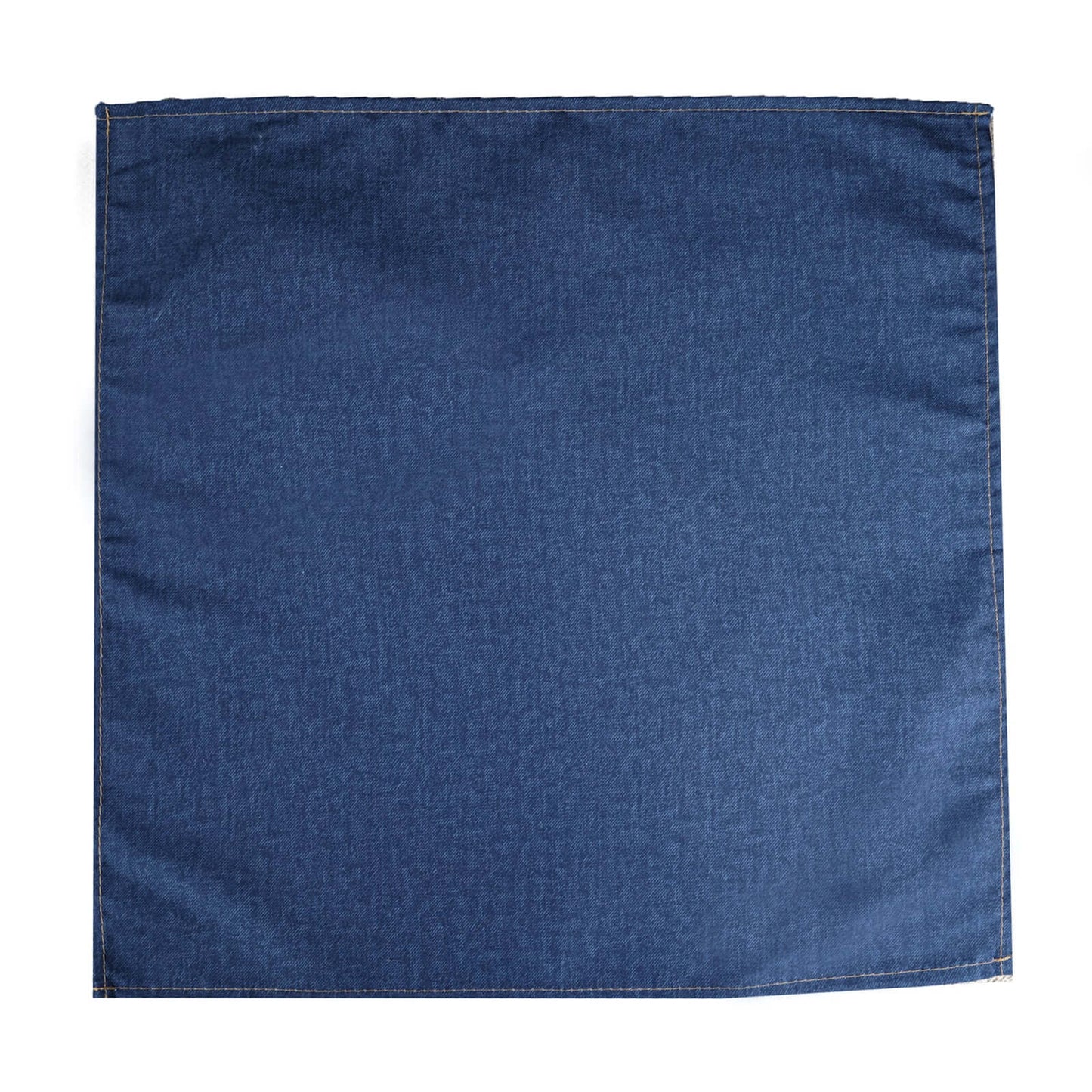 5 Pack Polyester 17"x17" Napkins Dark Denim Blue in Faux Denim Style Dinner Napkins for Casual Gatherings & Themed Events - Linen Luxes