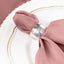 5 Pack Polyester 17"x17" Napkins Dusty Rose - Durable & Wrinkle Resistant Dinner Napkins - Linen Luxes