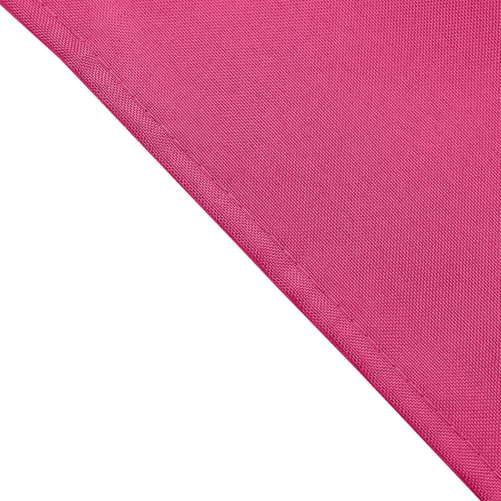 5 Pack Polyester 17"x17" Napkins Fuchsia - Durable & Wrinkle Resistant Dinner Napkins - Linen Luxes