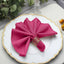 5 Pack Polyester 17"x17" Napkins Fuchsia - Durable & Wrinkle Resistant Dinner Napkins - Linen Luxes