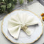 5 Pack Polyester 17"x17" Napkins Ivory - Durable & Wrinkle Resistant Dinner Napkins - Linen Luxes