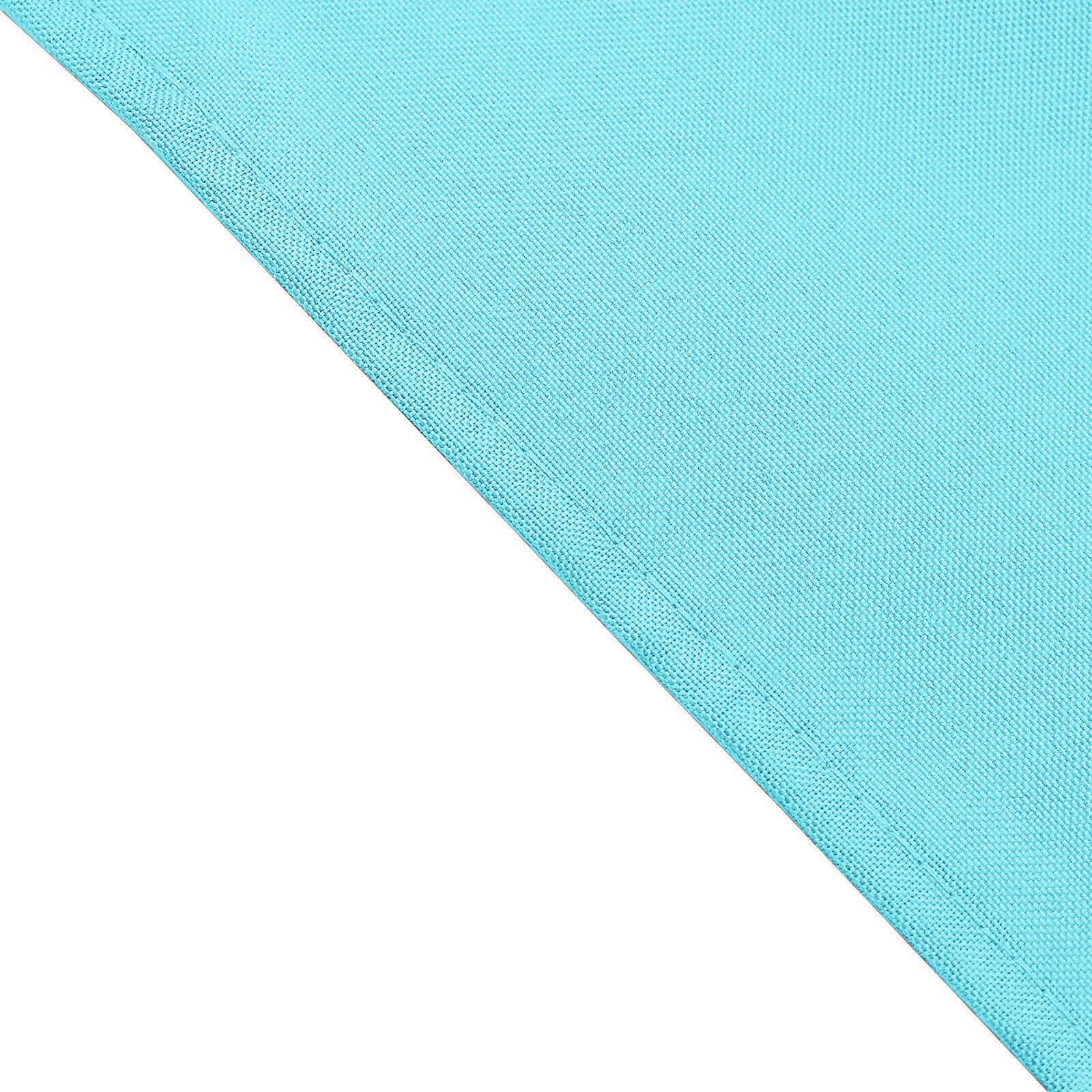 5 Pack Polyester 17"x17" Napkins Light Blue - Durable & Wrinkle Resistant Dinner Napkins - Linen Luxes