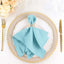 5 Pack Polyester 17"x17" Napkins Light Blue - Durable & Wrinkle Resistant Dinner Napkins - Linen Luxes