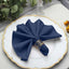 5 Pack Polyester 17"x17" Napkins Navy Blue - Durable & Wrinkle Resistant Dinner Napkins - Linen Luxes