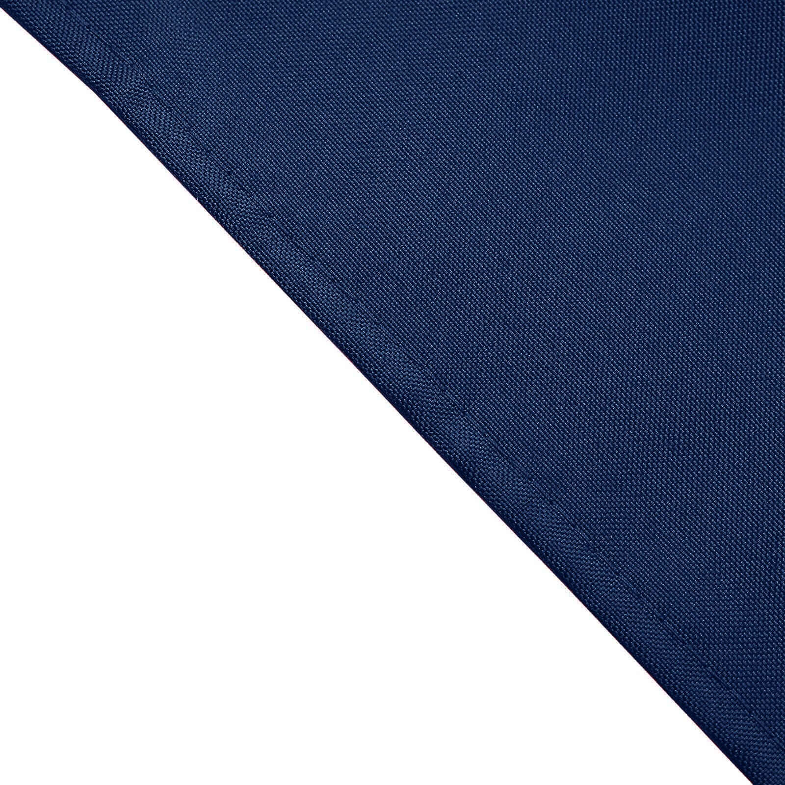 5 Pack Polyester 17"x17" Napkins Navy Blue - Durable & Wrinkle Resistant Dinner Napkins - Linen Luxes