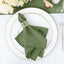 5 Pack Polyester 17"x17" Napkins Olive Green - Durable & Wrinkle Resistant Dinner Napkins - Linen Luxes
