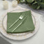 5 Pack Polyester 17"x17" Napkins Olive Green - Durable & Wrinkle Resistant Dinner Napkins - Linen Luxes