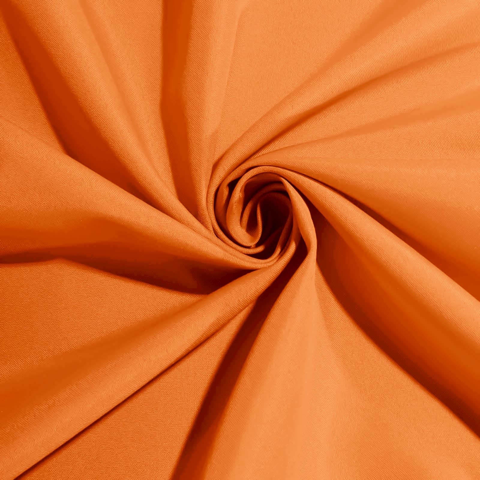 5 Pack Polyester 17"x17" Napkins Orange - Durable & Wrinkle Resistant Dinner Napkins - Linen Luxes