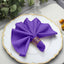 5 Pack Polyester 17"x17" Napkins Purple - Durable & Wrinkle Resistant Dinner Napkins - Linen Luxes