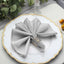5 Pack Polyester 17"x17" Napkins Silver - Durable & Wrinkle Resistant Dinner Napkins - Linen Luxes