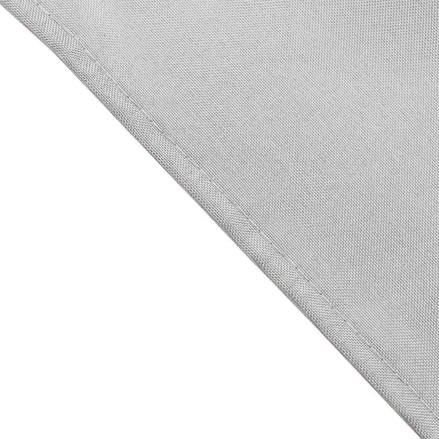 5 Pack Polyester 17"x17" Napkins Silver - Durable & Wrinkle Resistant Dinner Napkins - Linen Luxes
