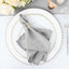 5 Pack Polyester 17"x17" Napkins Silver - Durable & Wrinkle Resistant Dinner Napkins - Linen Luxes