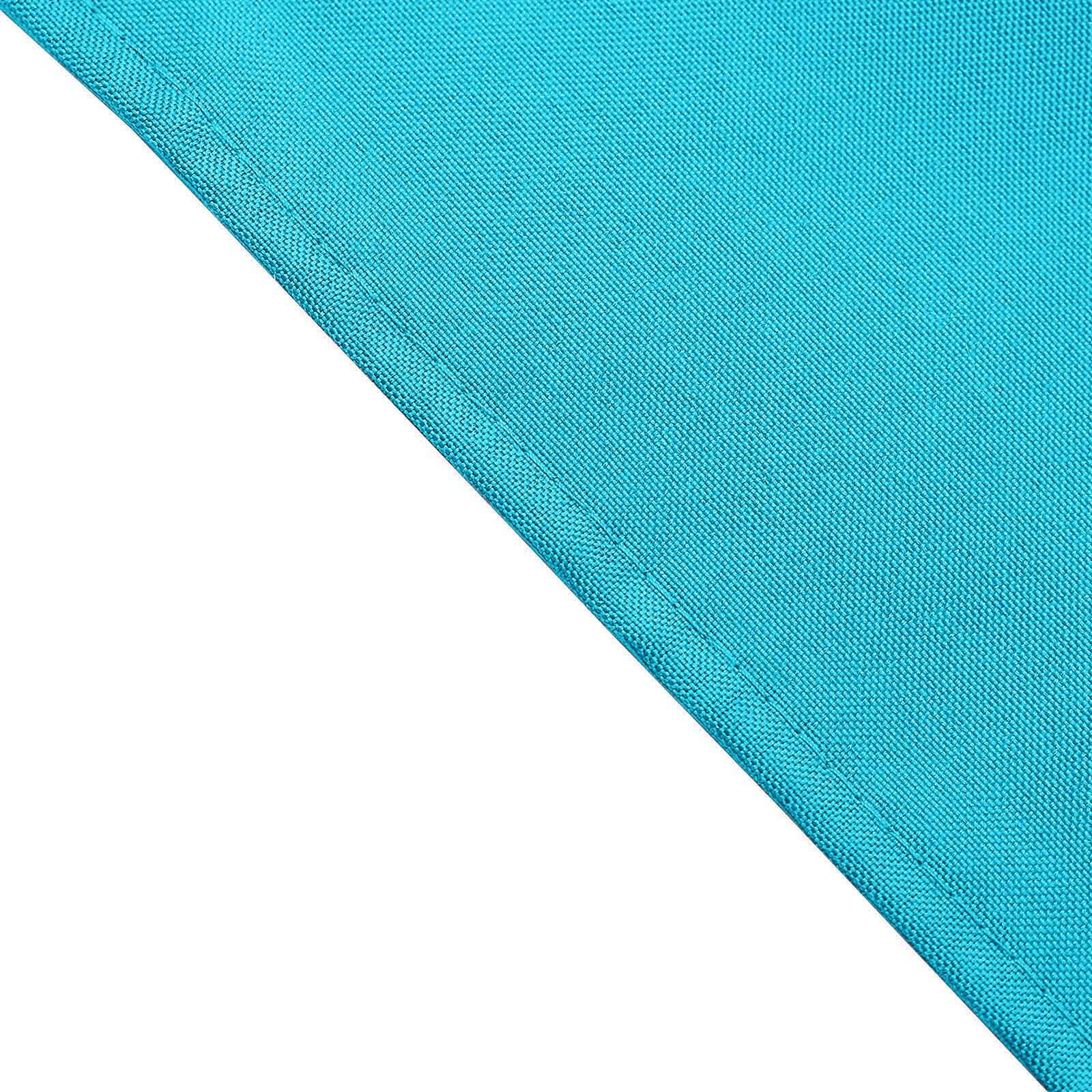 5 Pack Polyester 17"x17" Napkins Turquoise - Durable & Wrinkle Resistant Dinner Napkins - Linen Luxes