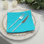 5 Pack Polyester 17"x17" Napkins Turquoise - Durable & Wrinkle Resistant Dinner Napkins - Linen Luxes