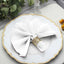 5 Pack Polyester 17"x17" Napkins White - Durable & Wrinkle Resistant Dinner Napkins for Everyday Dining & Events - Linen Luxes
