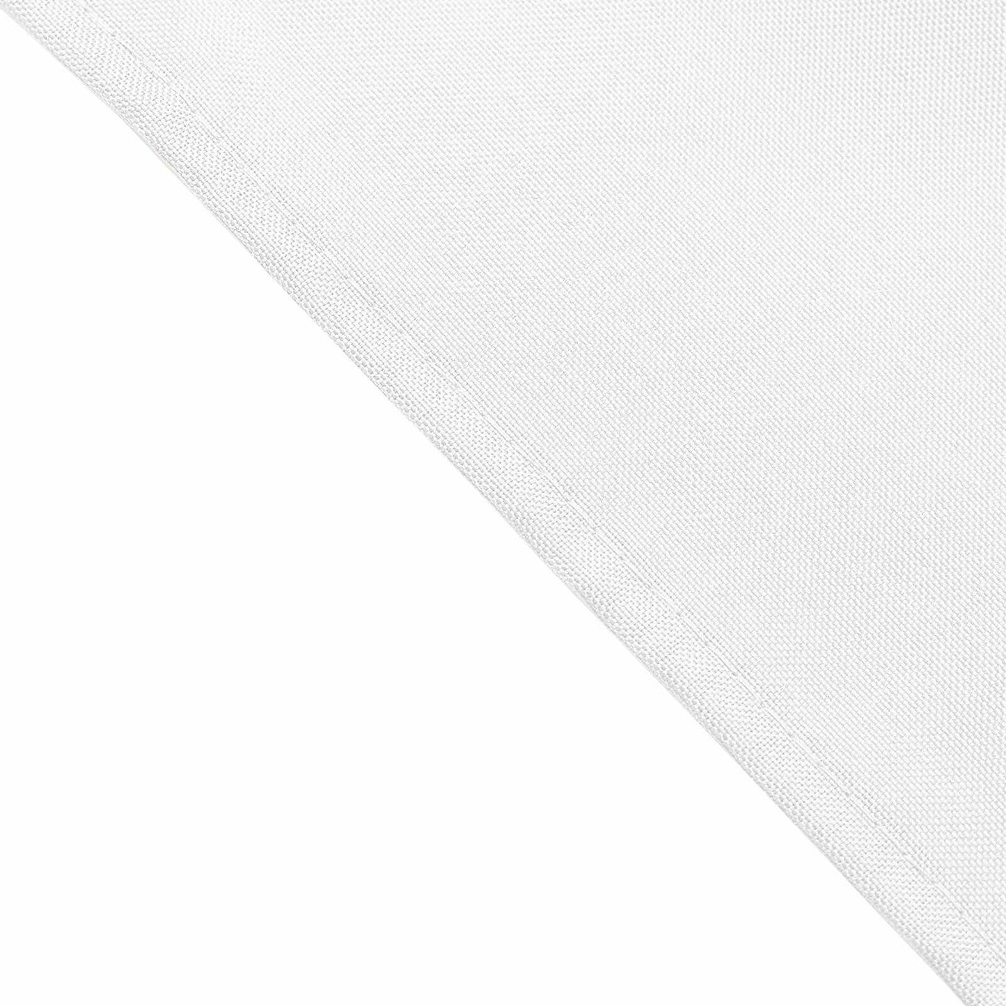 5 Pack Polyester 17"x17" Napkins White - Durable & Wrinkle Resistant Dinner Napkins for Everyday Dining & Events - Linen Luxes