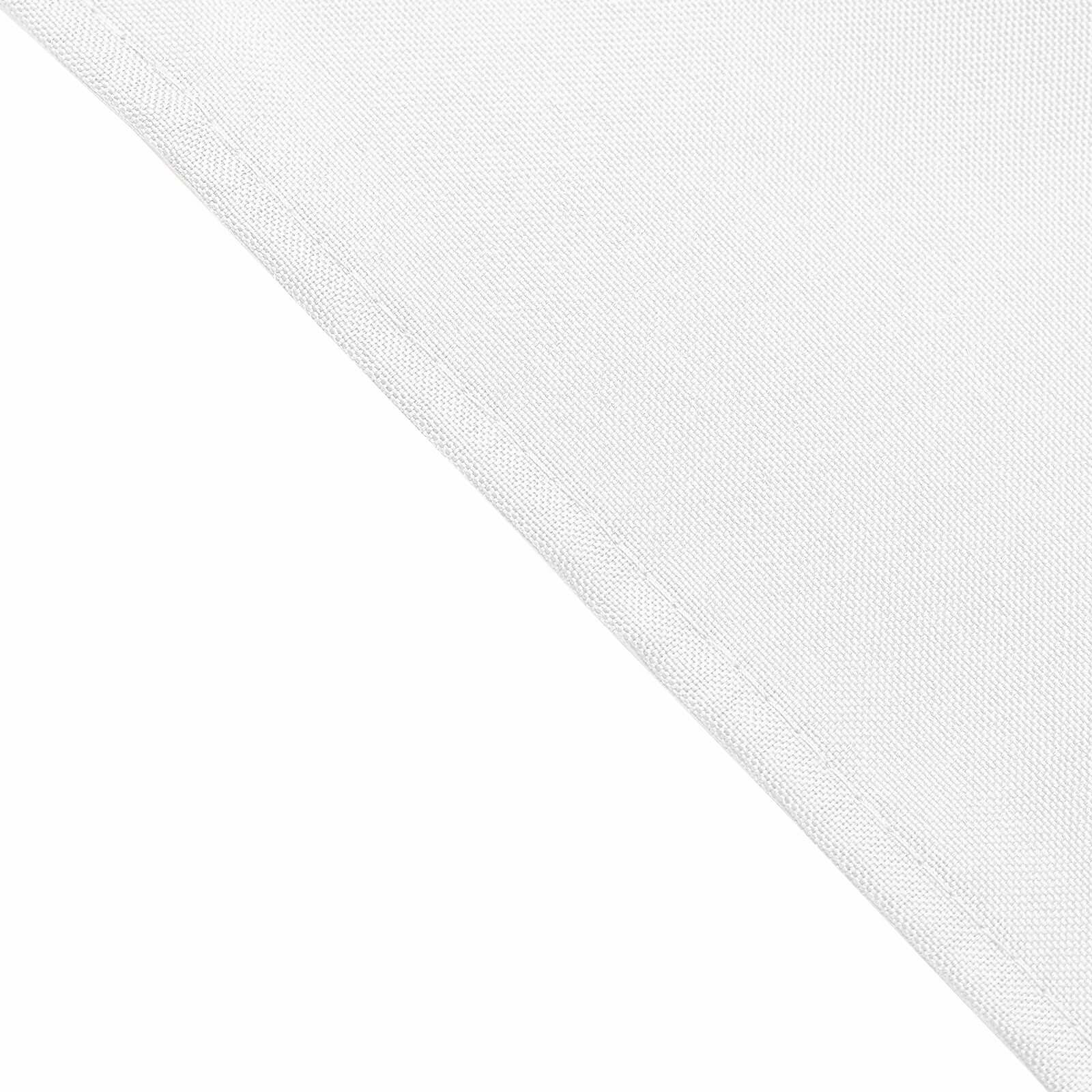 5 Pack Polyester 17"x17" Napkins White - Durable & Wrinkle Resistant Dinner Napkins for Everyday Dining & Events - Linen Luxes