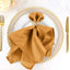 5 Pack Polyester 20"x20" Napkins Gold - Wrinkle Resistant & Easy Care Cloth Napkins for Special Occasions - Linen Luxes
